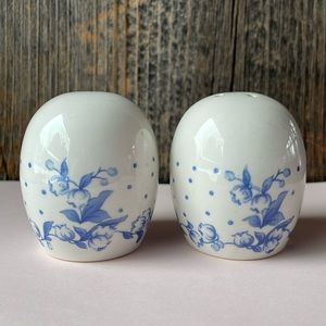 Collectible Ceramic Flowered Salt and Pepper Shakers